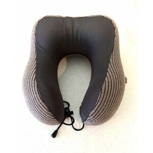 GFORCE Gray Memory Foam Neck Pillow, U-Shaped Travel Pillow
